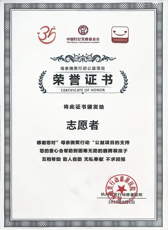 Certificate of Honor